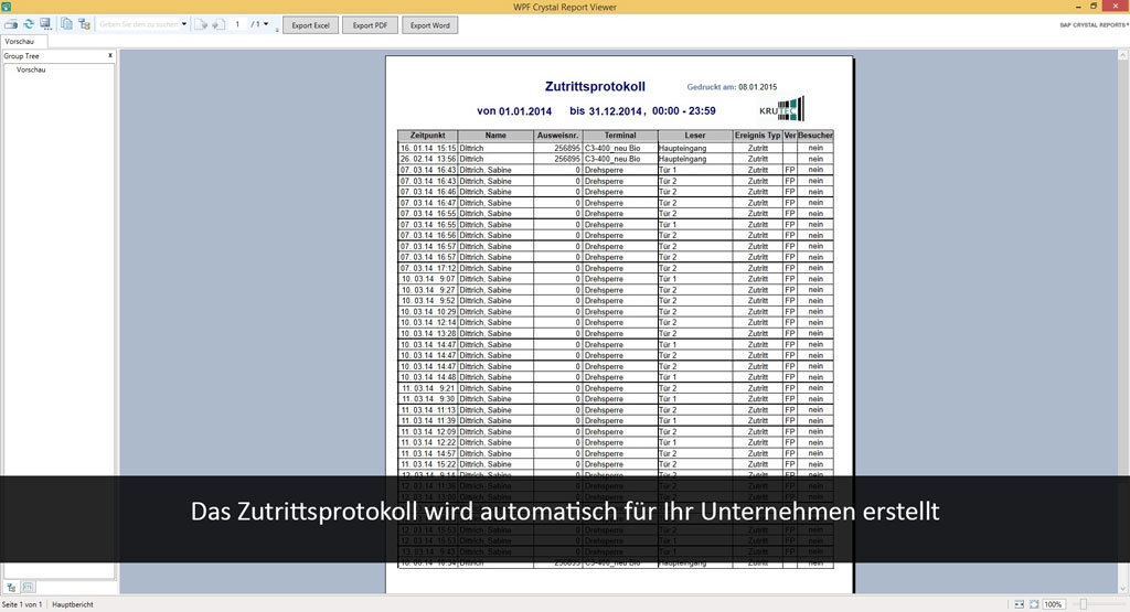 ZB TF1700 + external control unit with access software from 50 employees up to 9 readers