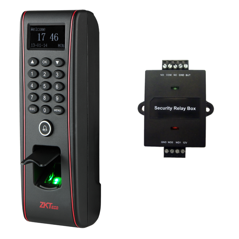 ZB TF1700 + external control unit with access software from 50 employees up to 9 readers